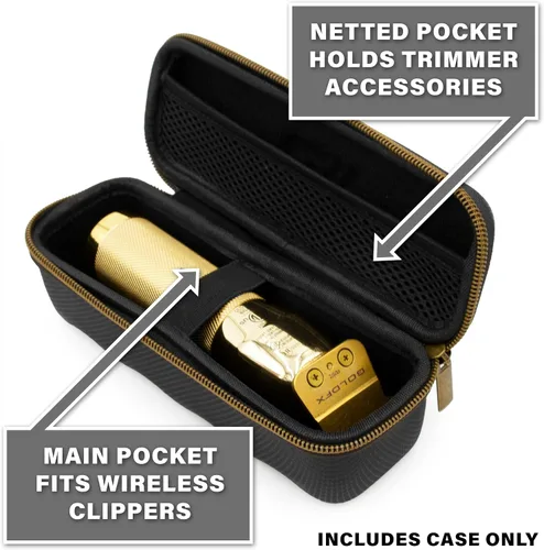 Miniatura 3 de CASEMATIX Estuche de peluquero inalámbrico compatible con cortapelos Babyliss, recortadores y más de hasta 6.75 pulgadas, funda de viaje