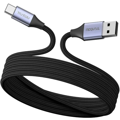 Miniatura 20 de Cable USB A a USB C de 6 pies, cable de carga rápida de 60 W compatible con iPhone 17/17 Pro Max/16/16e/16 Plus/15 Pro Max, Samsung Galaxy Blanco