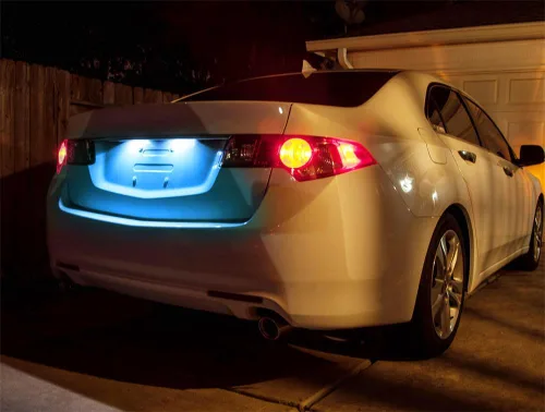 Miniatura 5 de iJDMTOY Kit de Luces LED Súper Brillantes Azul Hielo Aqua Completo para Placa de Matrícula Compatible con Acura MDX RL TL TSX ILX Honda Civic Accord