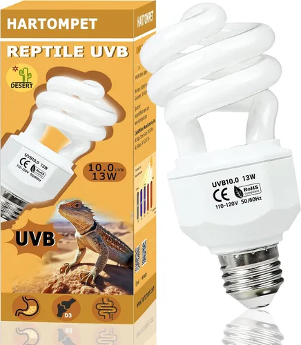 Miniatura 10 de UVB 5.0 Reptile Light13W, lámpara tropical fluorescente compacta, bombilla UVB de bobina para reptiles de selva tropical, luz para camaleones