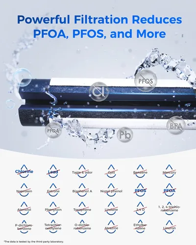 Miniatura 4 de Waterdrop Filtro de agua para refrigerador Plus 4396508, certificado NSF 401 y 53 y 42, reduce RFAS, repuesto para Whirlpool® 4396508, 4396510