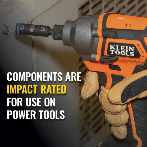 Miniatura 7 de Klein Tools 80083 Kit de destornillador de impacto con enchufe abatible de impacto 7 en 1 y destornillador multibit 14 en 1 y destornillador