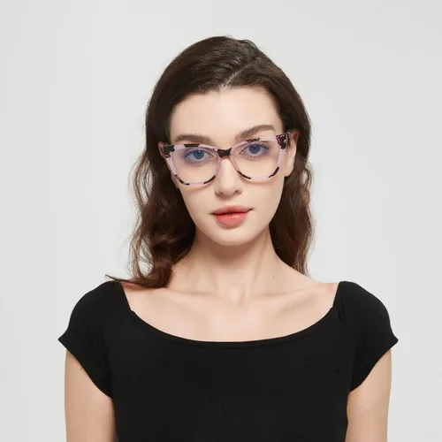 Miniatura 6 de Lentes de lectura de gran tamaño para mujer, elegantes lentes de ojo de gato, bloqueo de luz azul, para lectura de computadora con bisagra