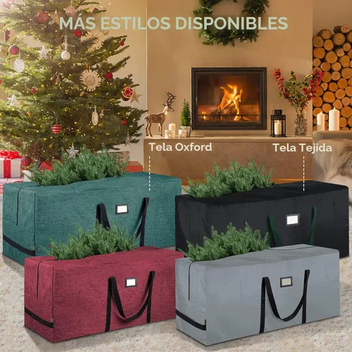 Miniatura 7 de BALEINE Bolsa de almacenamiento para árbol de Navidad de 7.5 pies, bolsa para árbol de Navidad artificial extragrande resistente con asas reforzadas