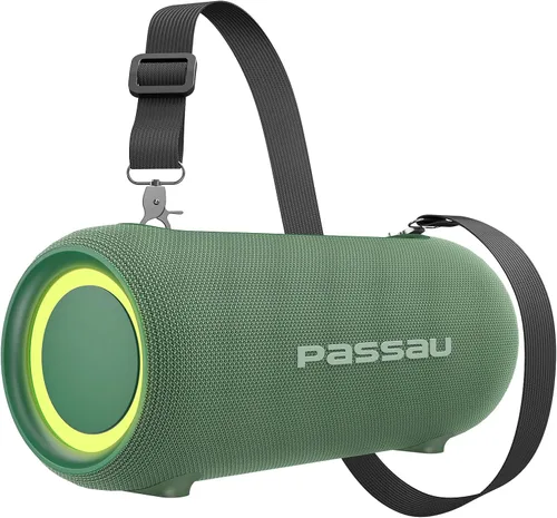 Passau Altavoces Bluetooth portátiles 40 W de potencia máxima, sonido estéreo fuerte, radiadores pasivos, graves profundos, tiempo de reproducción