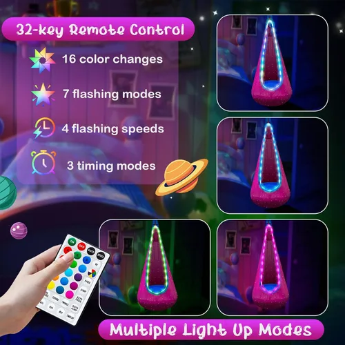 Miniatura 3 de Asiento de Columpio Pod Iluminado para Niños, Silla de Columpio Hamaca Colgante para Niños con Luces LED y Almohada Inflable, Columpio Pod Sensorial