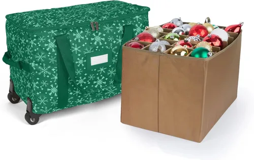 Miniatura 69 de Covermates Keepsakes Bolsa de almacenamiento ajustable para adornos, poliéster resistente, separadores acolchados y bandejas FlexGrid, organizador