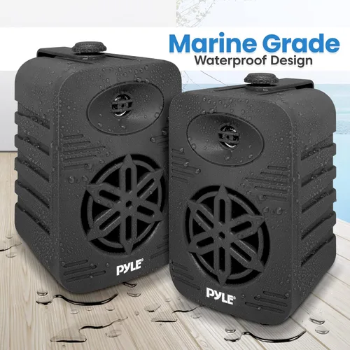 Miniatura 5 de PyleUsa Par de altavoces Bluetooth para interiores y exteriores, 500 W, doble impermeable, 5.25 pulgadas, sistema de altavoces de rango completo