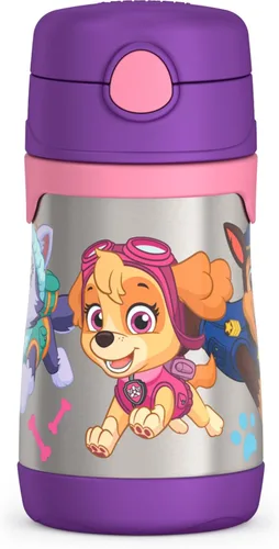 Miniatura 13 de Thermos Bebé 10 oz. Botella de acero inoxidable con popote emergente, coches