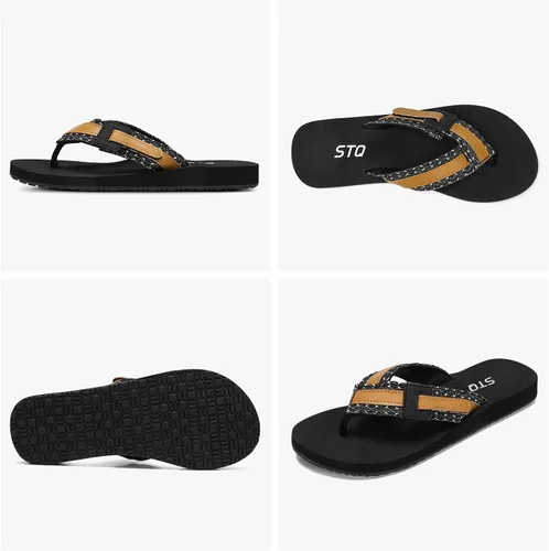 Miniatura 9 de STQ Sandalias ortopédicas para mujer, sandalias de playa ajustables con soporte de arco para aliviar la fascitis plantar