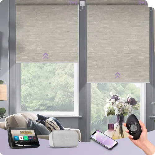 Miniatura 29 de Graywind Persiana Enrollable Motorizada 100% Opaca Compatible con Alexa Google Control Remoto Inteligente Persianas Recargables con Batería Motor