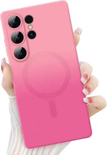 Miniatura 40 de Newseego Funda magnética para Samsung Galaxy S22 5G, funda de silicona líquida suave de lujo, antiarañazos, a prueba de golpes, protector completo