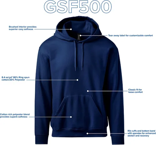 Miniatura 4 de Gildan - Sudadera con capucha para adulto de estilo suave, modelo GSF500