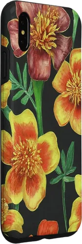 Miniatura 3 de iPhone 15 Marigolds Yellow Orange Spring Flower Pattern Case