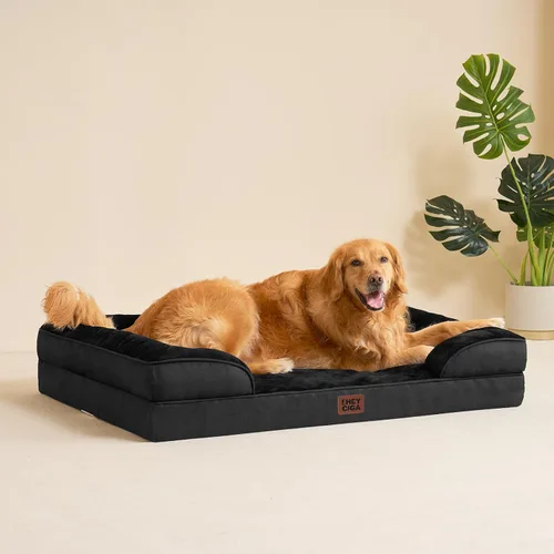 Miniatura 256 de EHEYCIGA – Cama ortopédica impermeable para perros pequeños, de espuma viscoelástica tipo caja de huevos, con bordes elevados y base antideslizante