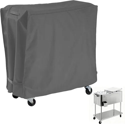 Miniatura 8 de AKEfit Cubierta para Carrito Enfriador de Patio, Cubierta Impermeable para Carrito de Hielera que se Ajusta a Hieleras Rodantes de Patio para Negro