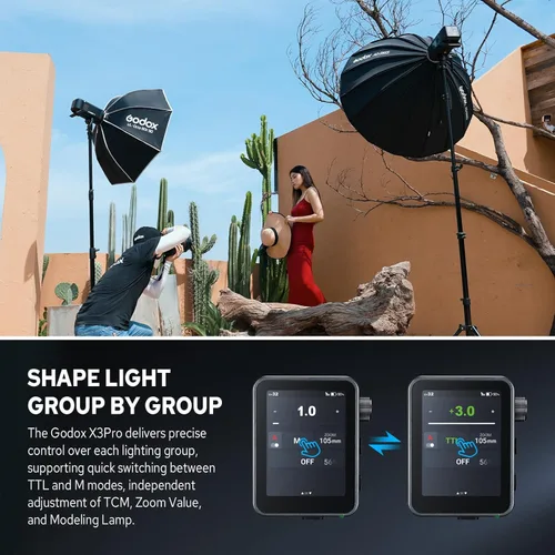 Miniatura 4 de GODOX X3 Pro C X3Pro-C TTL - Disparador de flash inalámbrico para Canon, Transmisor de flash inalámbrico 2.4G, Soporte para pantalla táctil