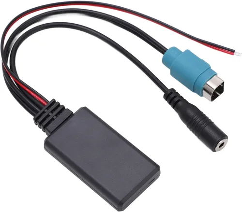 Miniatura 5 de Aramox Módulo AUX en Bluetooth, adaptador de cable Bluetooth AUX in estéreo de velocidad completa con micrófono extraíble de repuesto para 2009