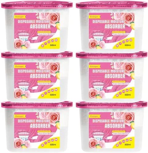 Miniatura 12 de CANAGER Caja absorbente de humedad sin fragancia, eliminador de olores y cajas deshumidificadoras para armario, dormitorio, cocina, baño, paquetes