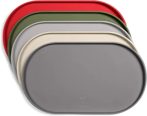 Miniatura 12 de DogBuddy Tapete de comida para perros, impermeable, tapete de silicona para cuencos de comida y agua, tapete antideslizante para alimentación