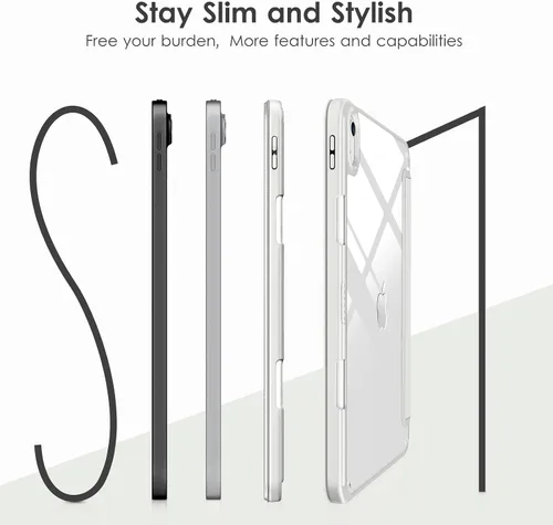 Miniatura 6 de VIKESI - Funda para iPad (A16) 11 pulgadas 2025 y iPad 10ª generación 10.9 pulgadas 2022, con parte trasera transparente y marco de TPU a prueba