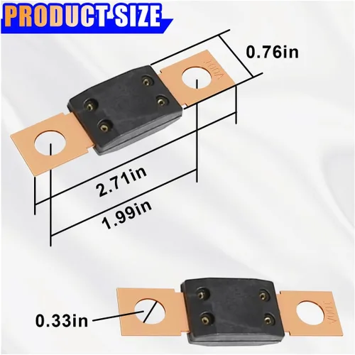 Miniatura 2 de 100A 32V MEGA/AMG Fusible atornillado - Fusible de montaje de espárrago de alta corriente para automóviles, camiones, barcos y más