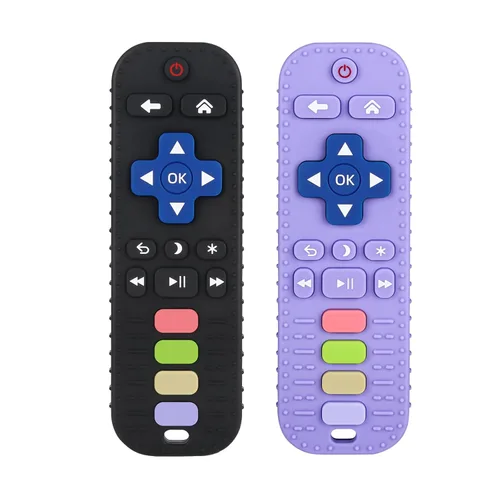 Miniatura 19 de Chuya Mordedores remotos de silicona para bebés, juguetes para dentición para TV, para bebés de 3-6-12-18 meses, juguetes para masticar para aliviar