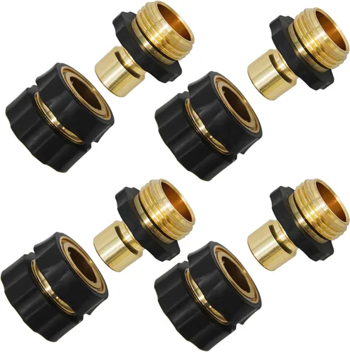 Miniatura 9 de Lifynste Accesorios de conector rápido para manguera de jardín de 3/4 pulgadas, fácil conexión, juego macho y hembra, (2)