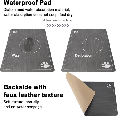 Miniatura 5 de RIZZARI Dispensador automático de agua para perros: bebedero de acero inoxidable negro de 7 litros, diseño elevado que alivia la tensión