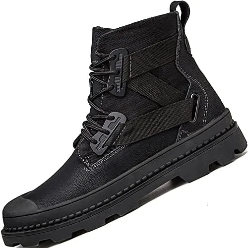 Botas Chelsea para hombre, zapatos casuales de cuero para hombre, Oxford para hombre, color negro, talla grande de EE. UU. para cuero de vaca ancho