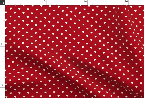 Miniatura 3 de Spoonflower Tela - Corazones blancos rojo oscuro amor boda San Valentín Día de San Valentín impreso en tela de gasa Fat Quarter - Costura de moda