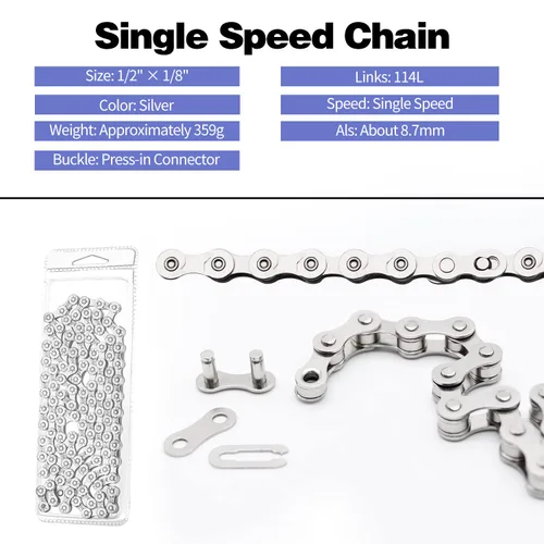 Miniatura 7 de Kit de Cadena de Bicicleta, Kit de Reparación Multifuncional para Mecánico de Bicicleta de Velocidad Única, Rompecadenas y Alicates de Eslabón