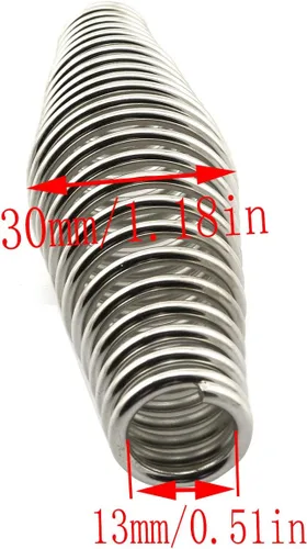 Miniatura 3 de LQ Industrial Acero inoxidable BBQ Heavy Duty Cool Touch Estufa Fumador Primavera Mango Coil Grip