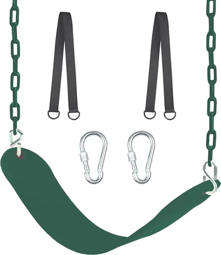 Asiento de columpio sensorial de cadena de hierro recubierto de servicio pesado de 66", accesorios de conjunto de juegos al aire libre de terapia