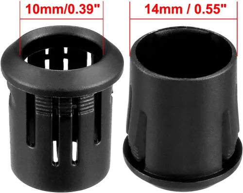 Miniatura 3 de uxcell 50 unids lámpara de diodo emisor de luz clip bisel montaje 0.394 in LED titulares panel pantalla plástico negro