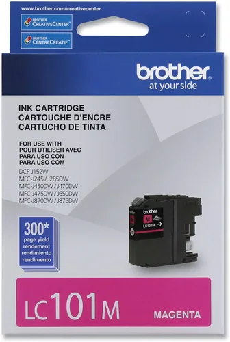 Miniatura 5 de Brother - Cartucho original de tinta negra de rendimiento estándar, LC101BK, tinta negra de repuesto, rendimiento de hasta 300 páginas, LC101