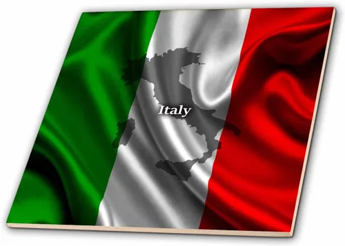 Miniatura 4 de 3dRose Italian Flag Design 4 Inch Ceramic Tile