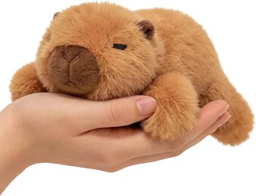 PEACH CAT Capybara - Peluche de 11.8 pulgadas, lindos animales de peluche Capibara, juguetes de peluche suaves, regalos para niños, color marrón