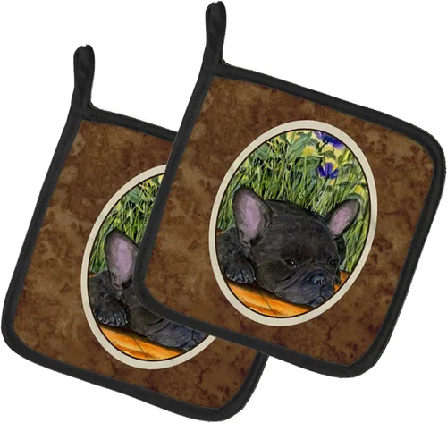 Miniatura 287 de Caroline's Treasures SS8617PTHD - Juego de soportes para ollas de cocina resistentes al calor, almohadillas calientes para horno para cocinar, Husky