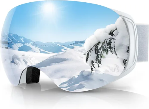 findway Gafas de esquí OTG para mujeres, hombres, adultos, jóvenes - Sobre gafas, gafas de nieve - Lente intercambiable, gafas de snowboard antivaho