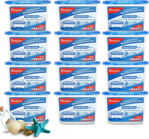 Miniatura 8 de Vacplus Absorbedores de humedad, cajas absorbentes de humedad de 10.5 onzas que atraen la humedad adicional de tu baño, armario, cocina y estudio