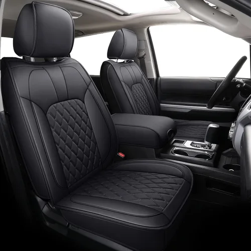 Miniatura 5 de LUCKYMAN CLUB Fundas de asiento de auto para camionetas Tundra 2022-2025 X05-T3-2 solo traseras, para tripulación/tripulación máxima/cabina