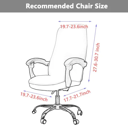 Miniatura 6 de Melaluxe - Funda elástica de jacquard para silla de oficina, funda extraíble y lavable para escritorio, funda giratoria para asiento de silla, Negro