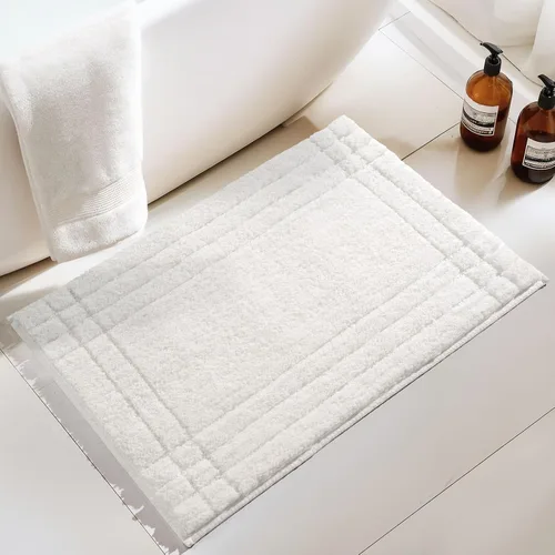 Miniatura 13 de Alfombras de baño negras, pequeñas alfombras de baño antideslizantes, alfombra de baño suave y peluda lavable para bañera y ducha, 18x24
