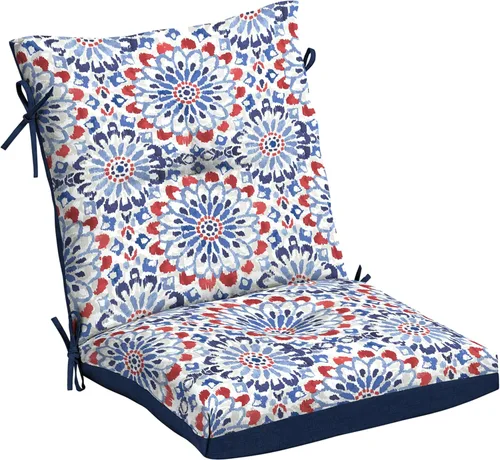 Miniatura 17 de Arden Selections Cojín de Silla de Comedor Exterior de Felpa Moderna con Mechones y Relleno Blowfill, 21 x 40 pulgadas, Repelente al Agua