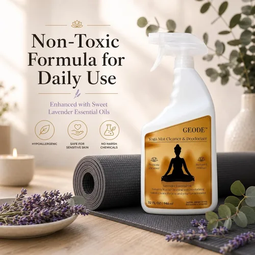 Miniatura 7 de Spray limpiador y desodorante para esterillas de yoga, fórmula de aceite esencial de lavanda para esterillas de yoga, reformadores de pilates