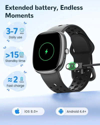 Miniatura 7 de Reloj inteligente para niños y niñas, regalo: no necesita aplicación, reloj con monitor de sueño de frecuencia cardíaca, podómetro, reproductor