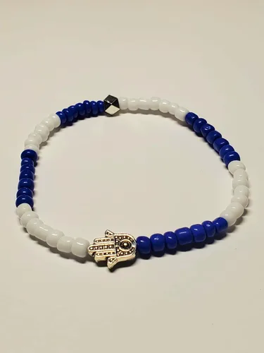 Miniatura 58 de 3 pcs Ilde Cowrie seashell Evil Eye Hamsa Hand Orisha Santeria Pulseras Bracelet Set