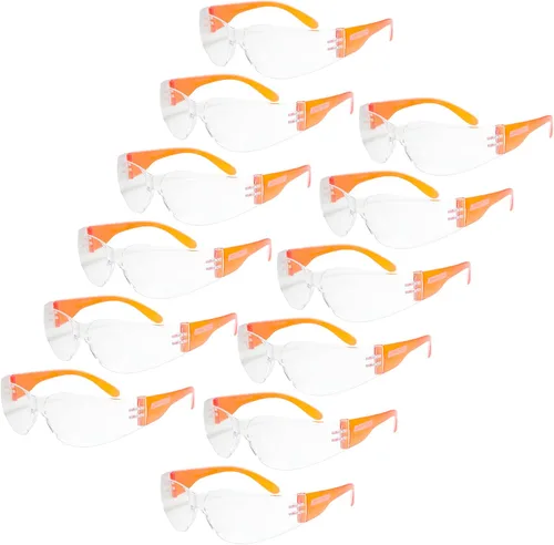 Miniatura 8 de Jorestech Eyewear - Lentes de seguridad protectoras, lentes de policarbonato resistentes a impactos, paquete de 12 (Amarillo)