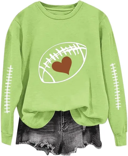 Miniatura 8 de Women's Oversized Sweatshirt, Long Sleeve Sweatshirts Crewneck Printed Pullover Tops, S-3XL